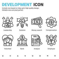 icono ambiental del concepto de esg con estilo de contorno aislado sobre fondo blanco. ilustración vectorial gobierno corporativo, concepto de símbolo de signo social para los negocios. trazo editable y píxel perfecto vector