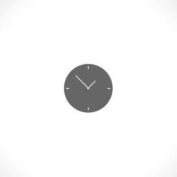Clock icon. Clock Time symbol flat style. design web site icon, logo, app, UI. Illustration - Vector. EPS10. vector
