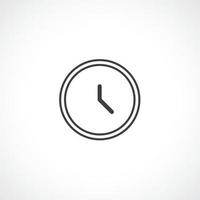 icono de reloj. estilo plano del símbolo del tiempo del reloj. diseño de icono de sitio web, logotipo, aplicación, interfaz de usuario. ilustración - vector. Eps10. vector