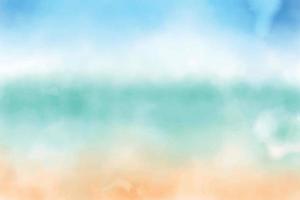 cielo azul y playa de arena fondo de acuarela eps10 ilustración de vectores