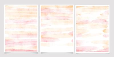 pink and gold watercolor wash splash 5x7 invitation card background template collection vector