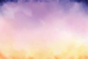 beautiful twilight sky watercolor background vector