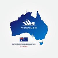 diseño de plantilla de ilustración de feliz día de australia vector