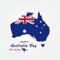 diseño de plantilla de ilustración de feliz día de australia vector