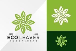 Eco Leaf Logo Design Vector illustration template