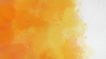 Hand painted orange and yellow color with watercolor texture abstract background vector