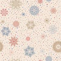 Snow winter holiday background. Snowflakes texture. Snow falling on retro background. Gentle seamless pattern. Christmas snowfall icon ornament. vector