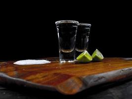 Two tequila silver shots photo
