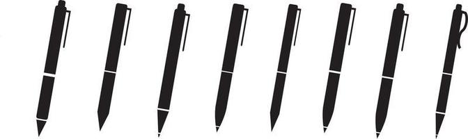 Pen simple icon set. Pen symbol collection. Vector illustration