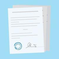 mou contract agreement memorandum of understanding legal document stamp seal vector