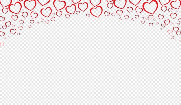 Maroon Color Heart Vector Panoramic White