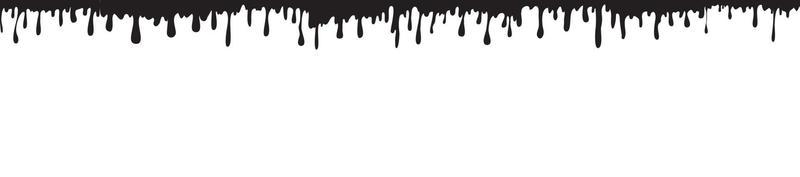 Paint drips. Current black paint. Current drops. Vector illustration