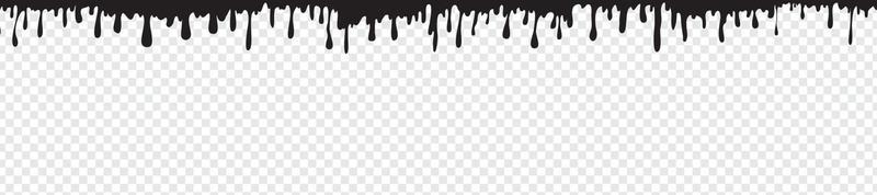 Dripping oil, Black paint. Liquid stain. Current Drip and drop. vector