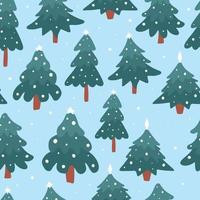 patrón sin costuras de vivero de Navidad con árboles de pieles para envolturas, álbumes de recortes, impresiones, papel tapiz, etc.Eps 10 vector