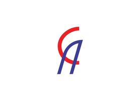 logotipo de ac. vector de diseño de letra