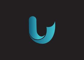 logotipo de la letra u. plantilla de diseño