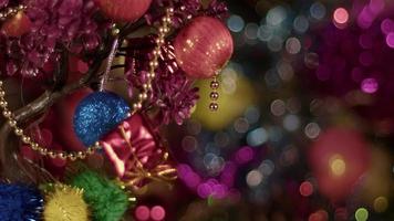 färgglad jul nyårsfirande dekoration video