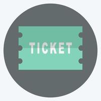 Icon Tickets - Flat Style- Simple illustration, Good for Prints , Announcements, Etc vector