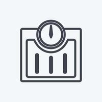 Weighing Machine Icon in trendy line style isolated on soft blue background vector