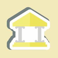 Sticker Museum Building I - Simple illustration, Good for Prints , Announcements, Etc vector