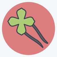 Icon Hair Pins - Color Mate Style vector