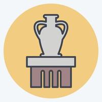 Icon Vase Exhibit - Color Mate Style- Simple illustration, Good for Prints , Announcements, Etc vector