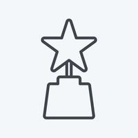 Award Icon in trendy line style isolated on soft blue background vector