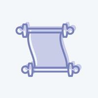 icono de rollo de papel - estilo de dos tonos - ilustración simple, bueno para impresiones, anuncios, etc. vector