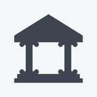 Icon Museum Building I - Glyph Style- Simple illustration, Good for Prints , Announcements, Etc vector