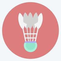 Shuttlecock Icon in trendy flat style isolated on soft blue background vector