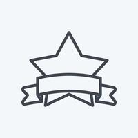 Winner Badge Icon in trendy line style isolated on soft blue background vector