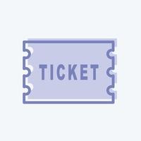 Icon Tickets - Two Tone Style - Simple illustration, Good for Prints , Announcements, Etc vector