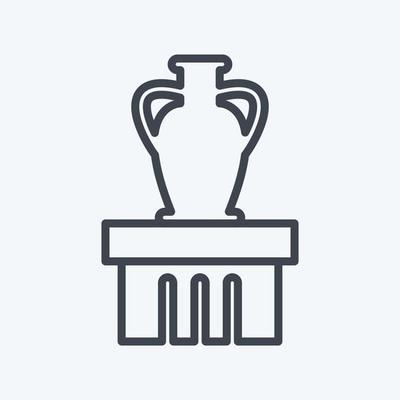 Icon Vase Exhibit - Line Style- Simple illustration, Good for Prints , Announcements, Etc