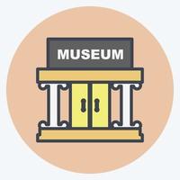 Icon Museum Building II - Color Mate Style- Simple illustration, Good for Prints , Announcements, Etc vector