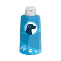 Icono aislado de botella de cuidado de perro vector