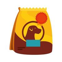 bag of food for dog isolated icon vector