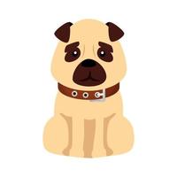 cute dog animal isolated icon vector