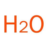 H2o on white background vector