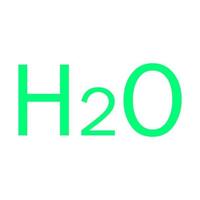 H2o on white background vector