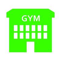 Gym on white background vector