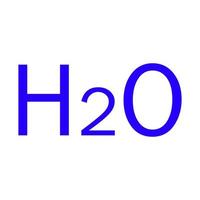 H2o on white background vector