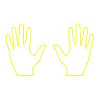 Hands on white background vector