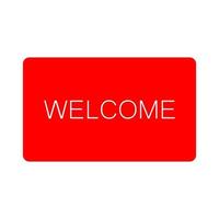 Welcome sign on a white background vector