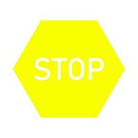 señal de stop sobre fondo blanco vector