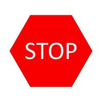 señal de stop sobre fondo blanco vector