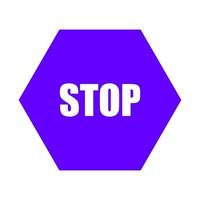 señal de stop sobre fondo blanco vector