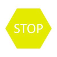 Stop sign on white background vector