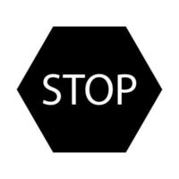 señal de stop sobre fondo blanco vector