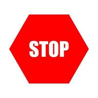 Stop sign on white background vector