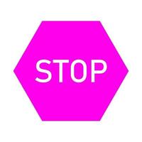 señal de stop sobre fondo blanco vector